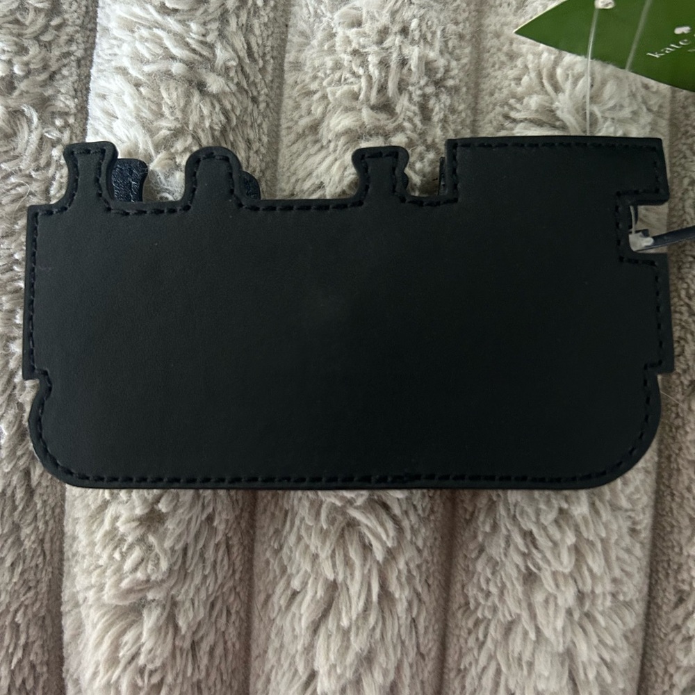 Kate Spade New York Novelty Train Coin Purse Zip Pouch NWT Black Gold - Picture 5 of 6